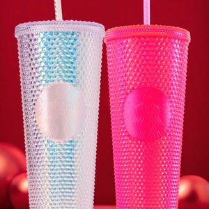 STARBUCKS 2019 Pink Studded Tumbler HOLIDAY 24 oz